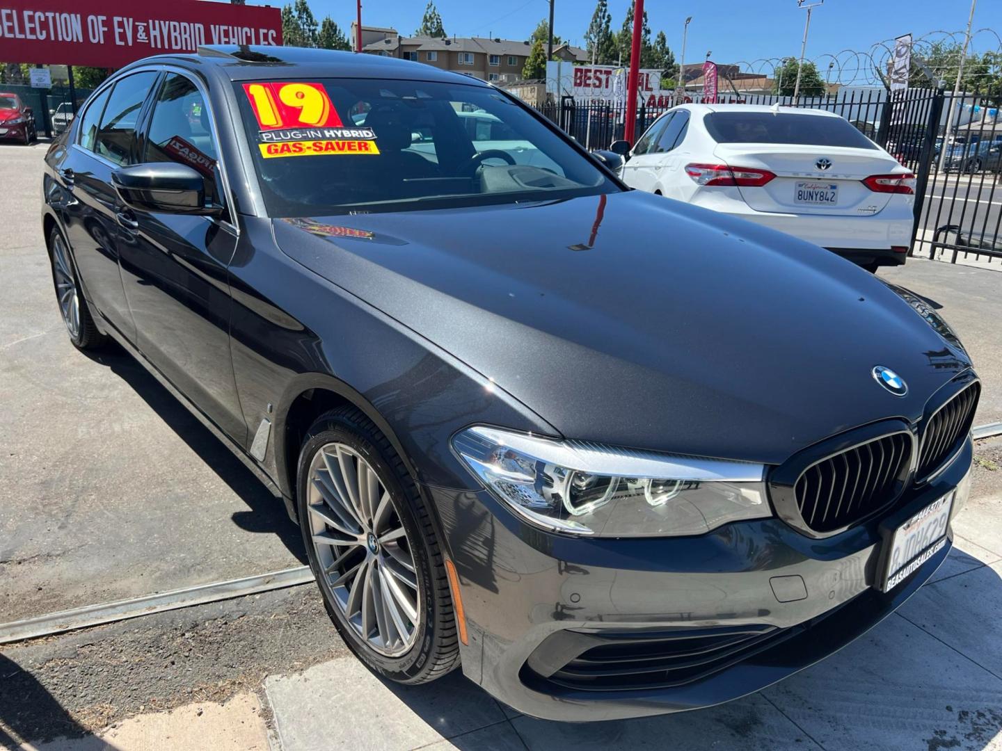 2019 DARK GRAY /BLACK BMW 5-Series (WBAJA9C5XKB) , located at 744 E Miner Ave, Stockton, CA, 95202, (209) 944-5770, 37.956863, -121.282082 - PLUS TAXES AND FEES - Photo#0